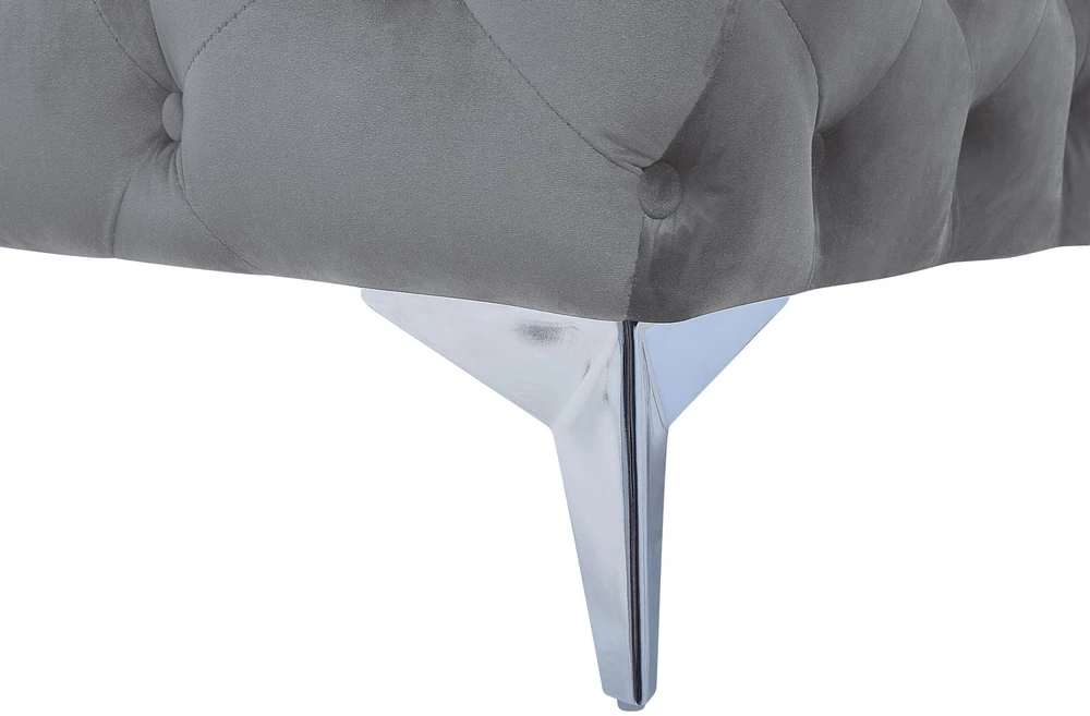 Beliani 3 vietų sofa SOTRA aksominė pilka