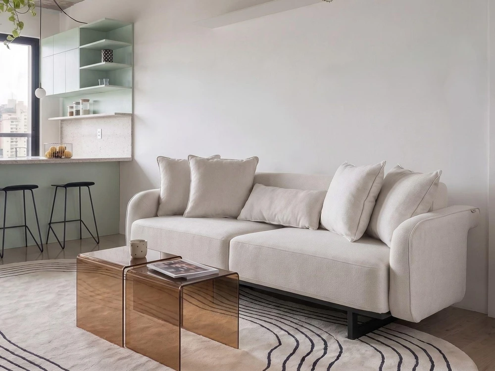 Beliani 3 vietų sofa SVANEK, balta