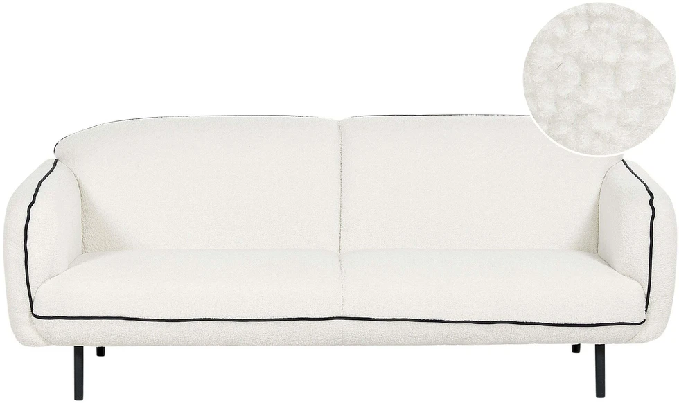 Beliani 3 vietų sofa TONSBERG Boucle, balta