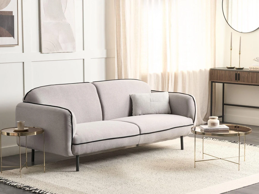 Beliani 3 vietų sofa TONSBERG šviesiai pilka