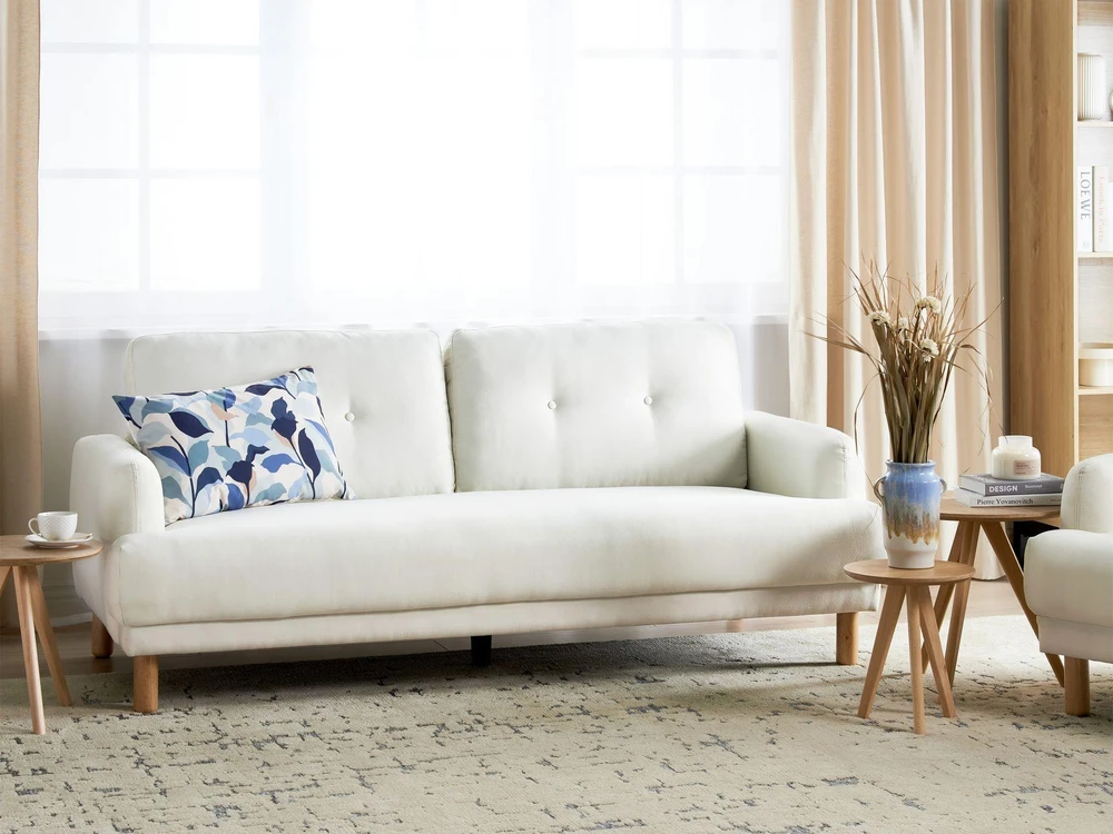 Beliani 3 vietų sofa TUVE, balta