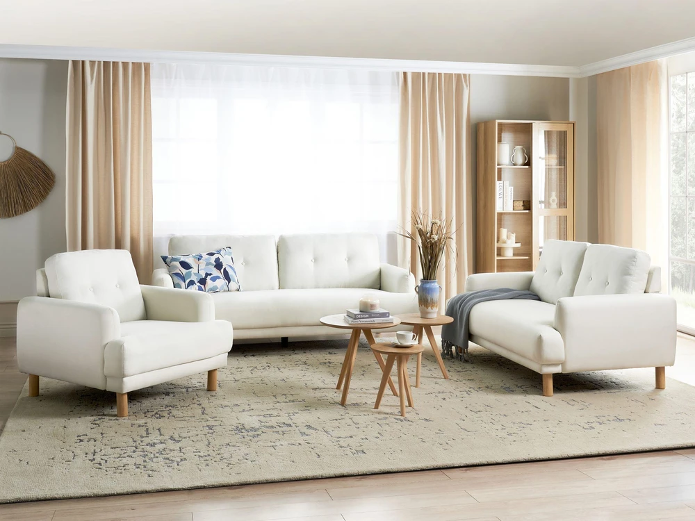 Beliani 3 vietų sofa TUVE, balta