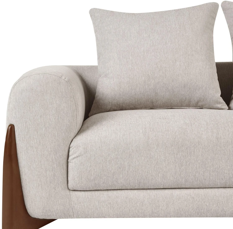 Beliani 3 vietų sofa VINLIDEN, smėlio ir rudos spalvos