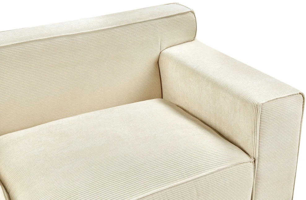 Beliani 3 vietų sofa VISKAN Velvetinis šviesiai smėlio spalvos
