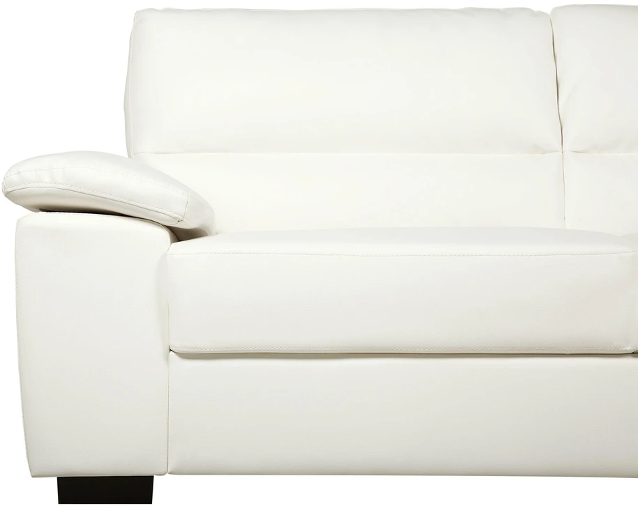 Beliani 3 vietų sofa VOGAR iš dirbtinės odos, kreminės spalvos