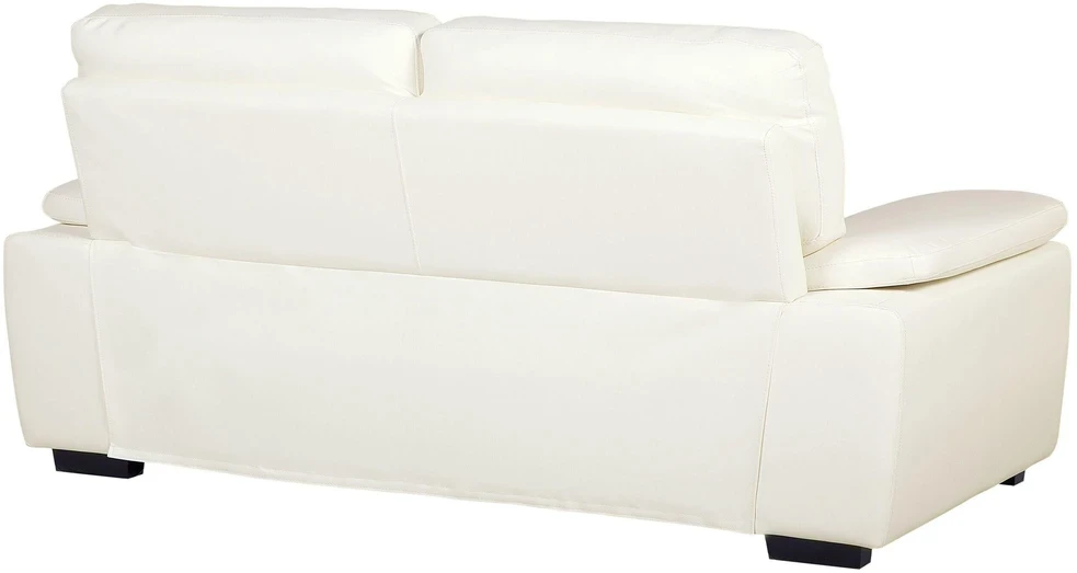 Beliani 3 vietų sofa VOGAR iš dirbtinės odos, kreminės spalvos