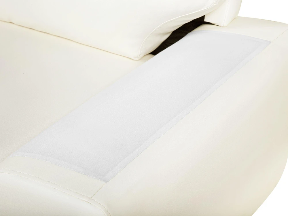 Beliani 3 vietų sofa VOGAR iš dirbtinės odos, kreminės spalvos