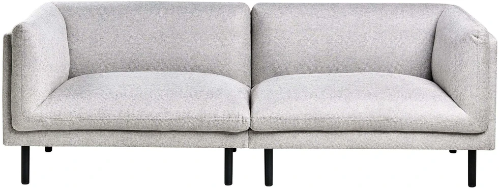 Beliani 3 vietų sofa VORGOD šviesiai pilka