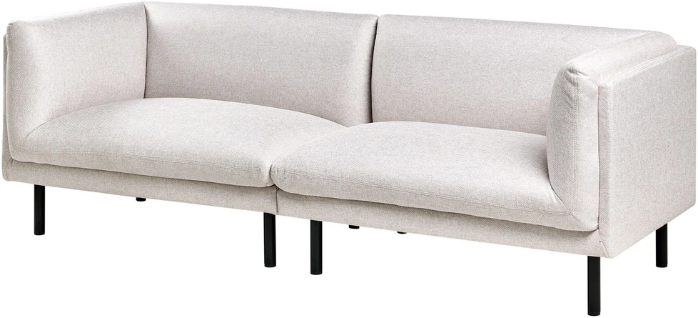 Beliani 3 vietų sofa VORGOD šviesiai smėlio spalvos