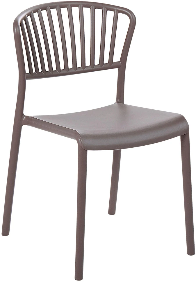 Beliani 4 sodo kėdžių komplektas GELA smėlio pilkos spalvos
