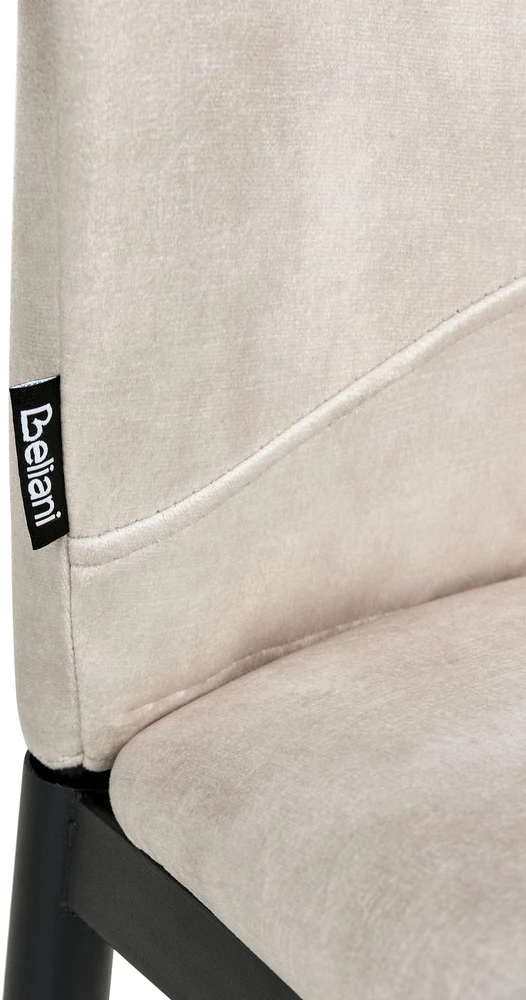 Beliani 4 valgomojo kėdžių komplektas ROCHEPORT šviesiai smėlio spalvos