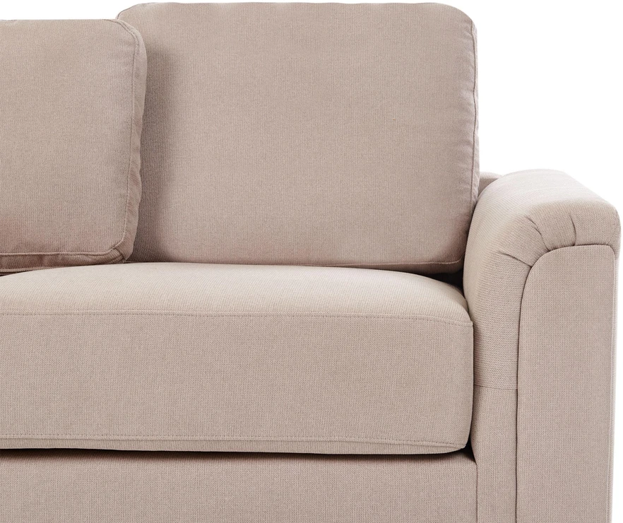 Beliani 4 vietų kampinė sofa KOHLO smėlio ir pilkos spalvos, dešininė