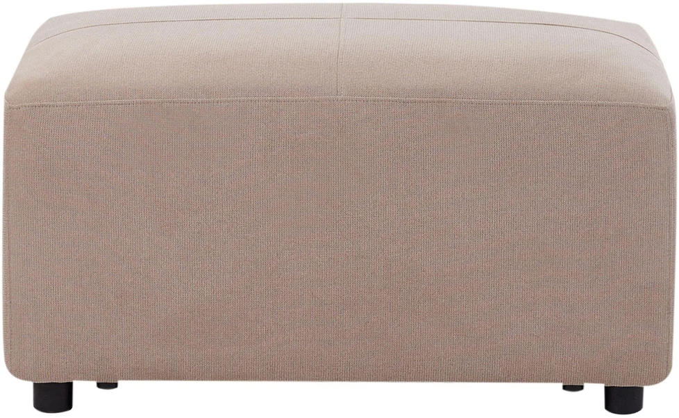 Beliani 4 vietų kampinė sofa KOHLO smėlio ir pilkos spalvos su pufas dešininė