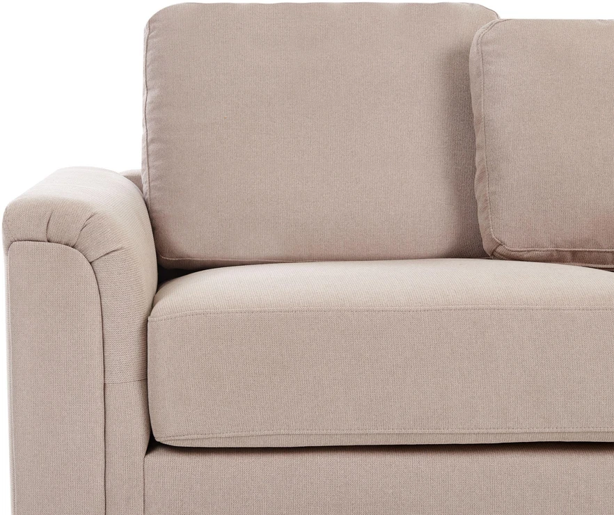 Beliani 4 vietų kampinė sofa KOHLO smėlio/pilkos spalvos, kairinė