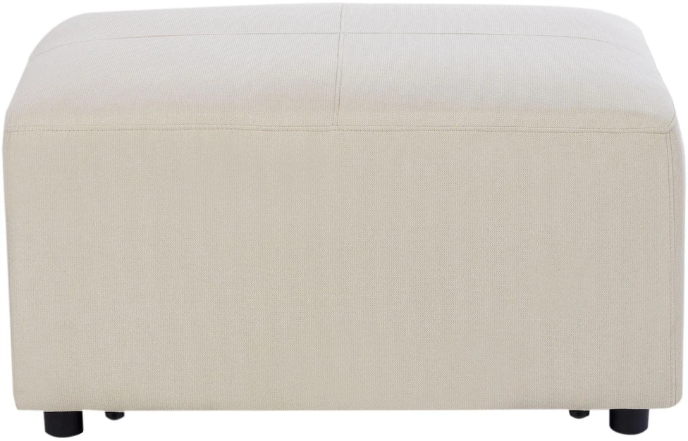 Beliani 4 vietų kampinė sofa KOHLO šviesiai smėlio spalvos su pufu dešininė