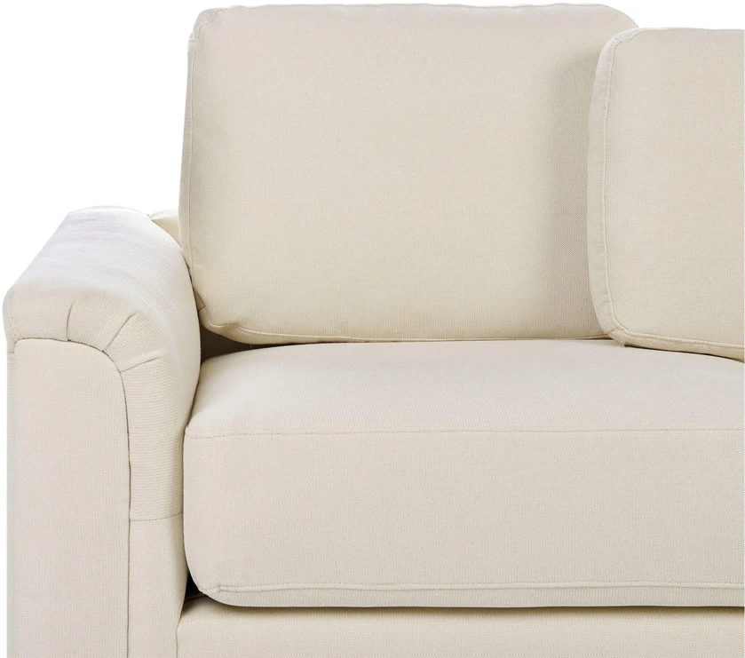 Beliani 4 vietų kampinė sofa KOHLO, šviesiai smėlio spalvos, kairinė