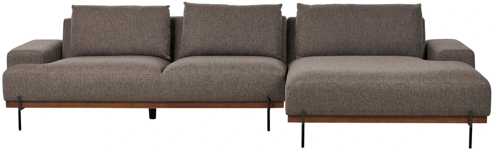 Beliani 4 vietų kampinė sofa MARIFERD ruda, kairinė