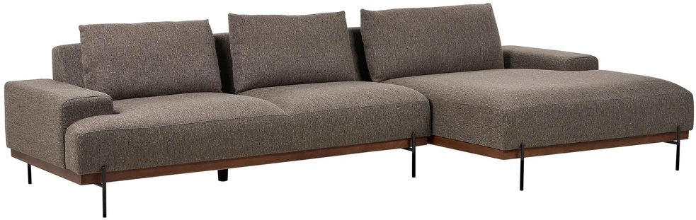 Beliani 4 vietų kampinė sofa MARIFERD ruda, kairinė