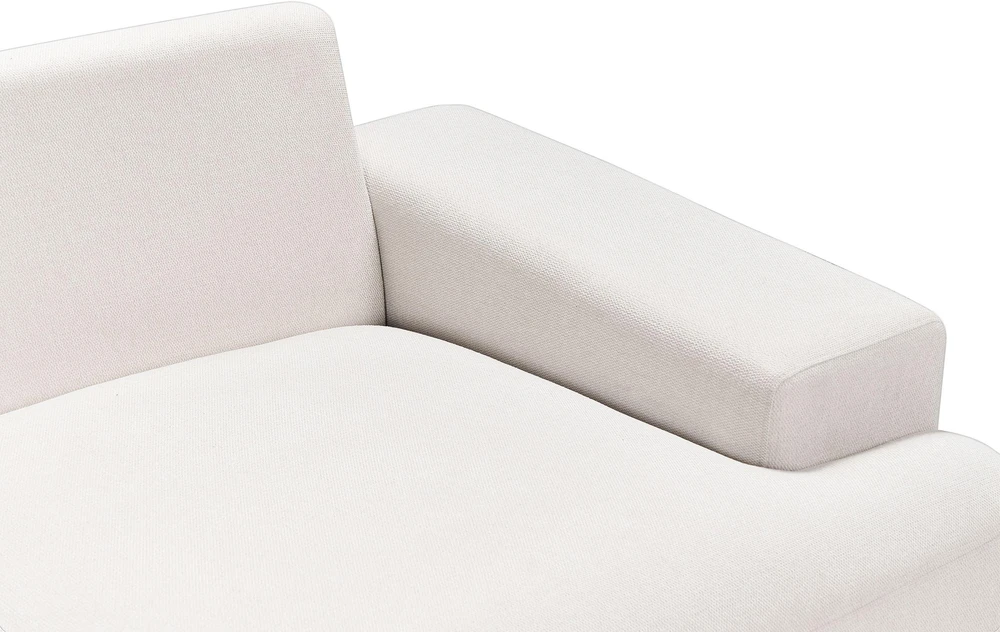 Beliani 4 vietų kampinė sofa MARIFERD šviesiai smėlio spalvos dešininė