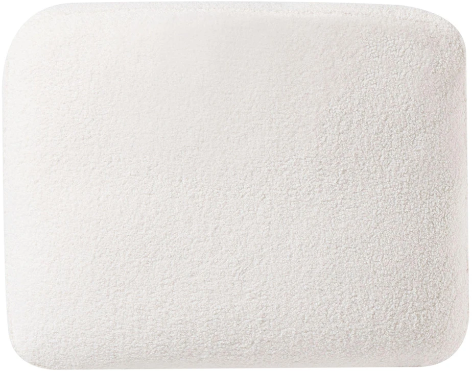 Beliani 4 vietų kampinė sofa OSLO, balta, dešininė, boucle audinys