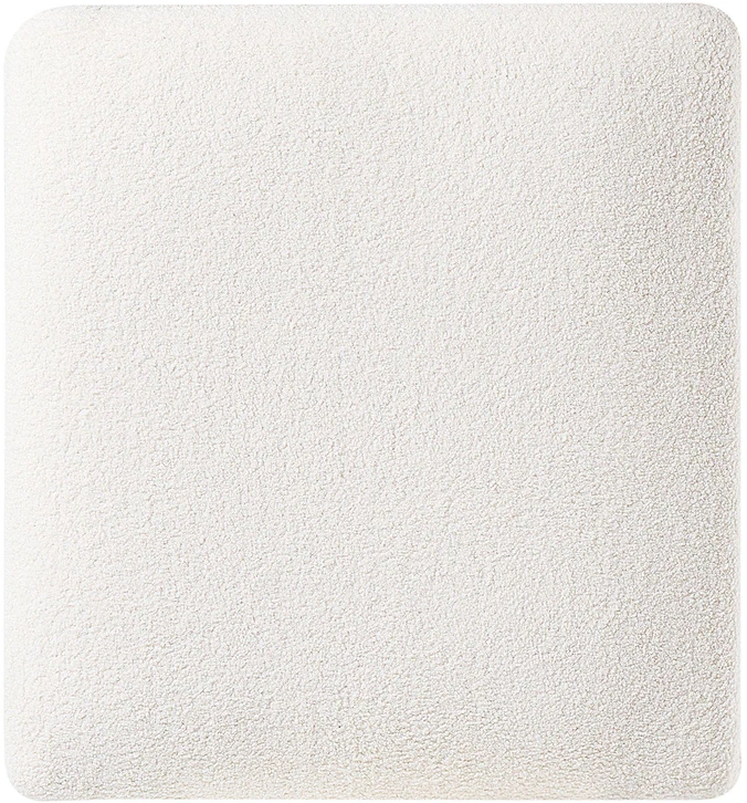 Beliani 4 vietų kampinė sofa OSLO, balta, dešininė, boucle audinys
