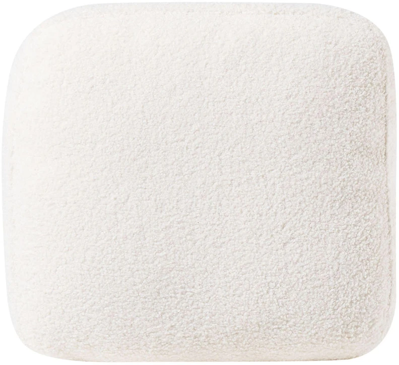 Beliani 4 vietų kampinė sofa OSLO, balta, dešininė, boucle audinys