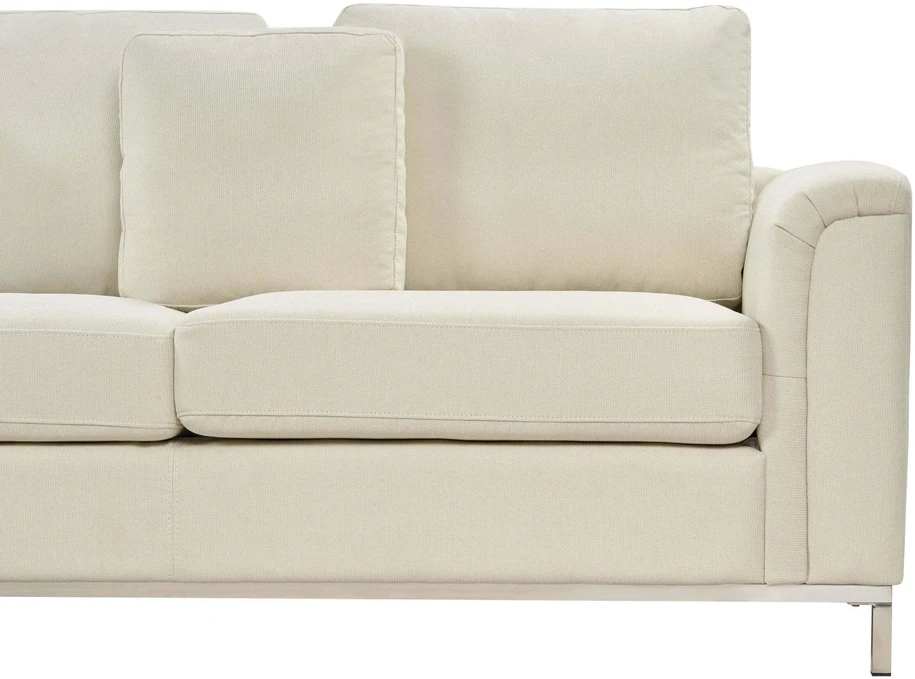 Beliani 4 vietų kampinė sofa OSLO, smėlio spalvos, dešininė
