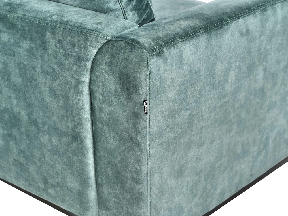 Beliani 4 vietų kampinė sofa OSLO, veliūrinė, žydra, dešininė