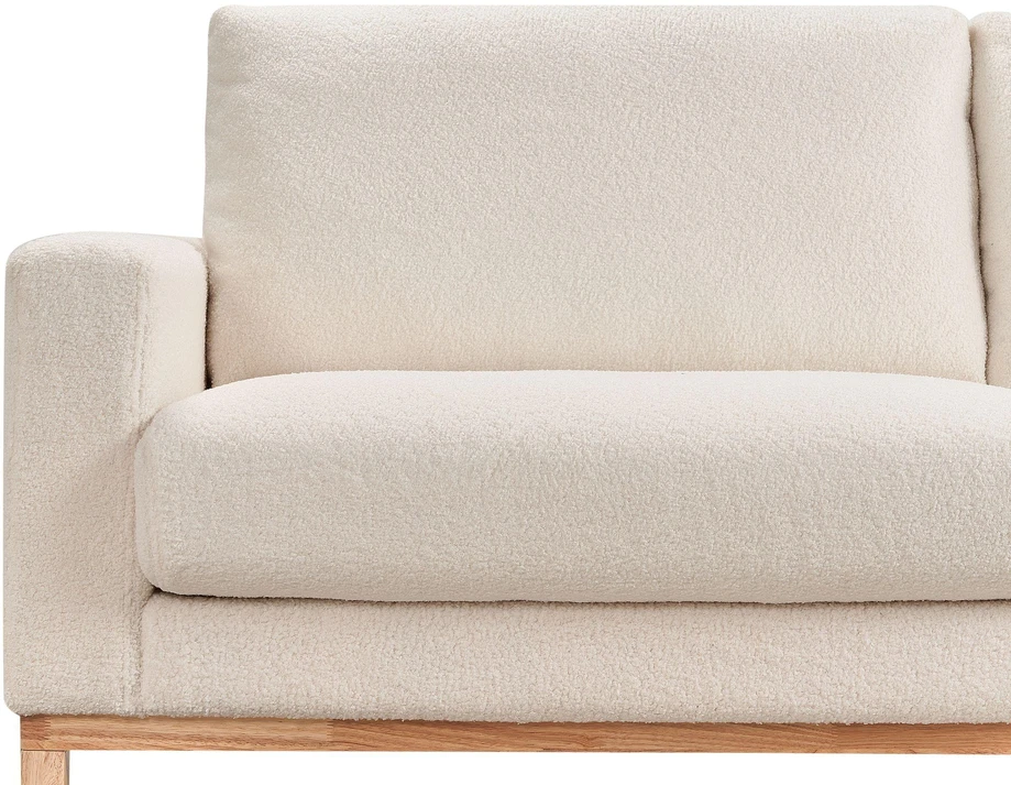Beliani 4 vietų kampinė sofa SIGGARD, boucle, balta, kairinė