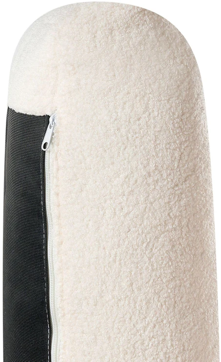 Beliani 4 vietų kampinė sofa SIGGARD Boucle balta, dešininė