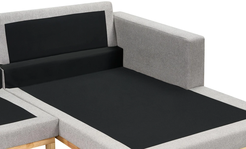 Beliani 4 vietų kampinė sofa SIGGARD pilka, kairinė
