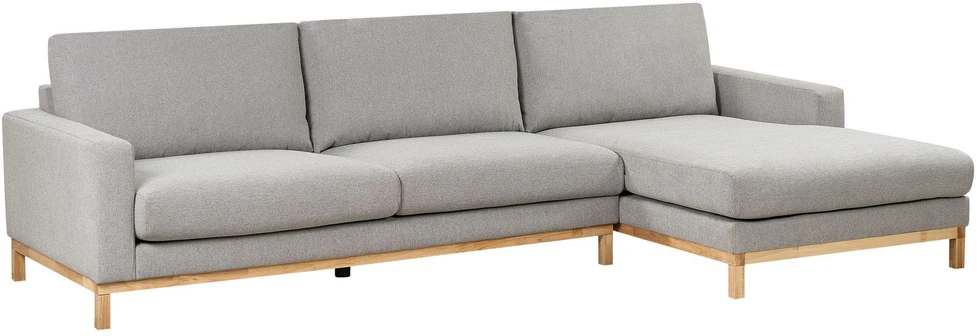 Beliani 4 vietų kampinė sofa SIGGARD pilka, kairinė