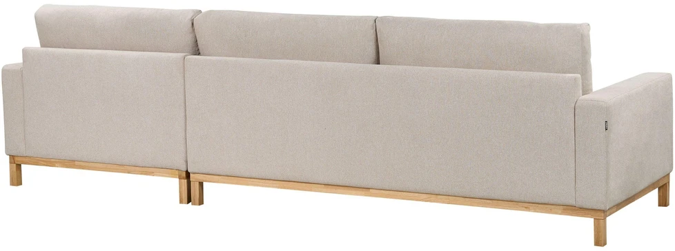 Beliani 4 vietų kampinė sofa SIGGARD, smėlio spalvos, kairinė