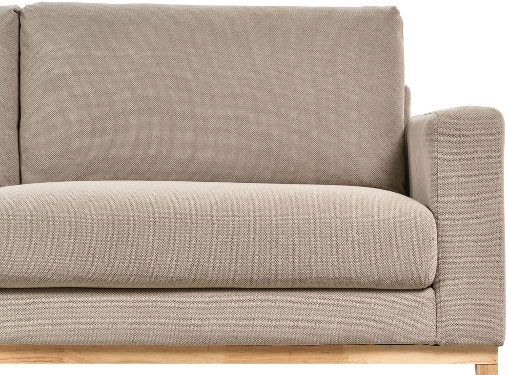 Beliani 4 vietų kampinė sofa SIGGARD smėlio ir pilkos spalvos, dešininė