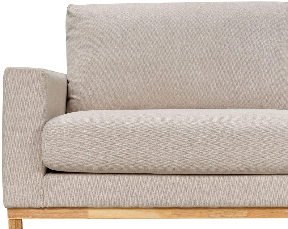 Beliani 4 vietų kampinė sofa SIGGARD, smėlio spalvos, kairinė
