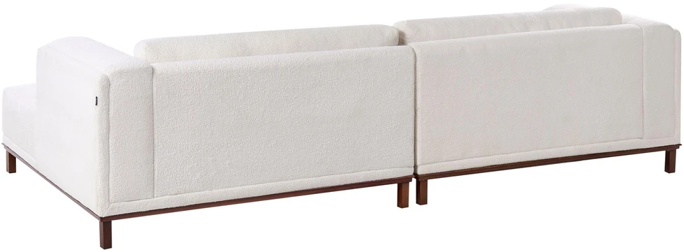 Beliani 4 vietų kampinė sofa VENG Boucle, balkšva, kairinė