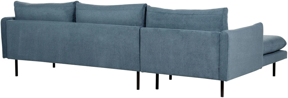 Beliani 4 vietų kampinė sofa VINTERBRO, šenilinė, mėlyna, dešininė