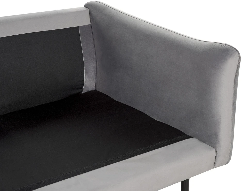 Beliani 4 vietų kampinė sofa VINTERBRO, veliūrinė, pilka, dešininė