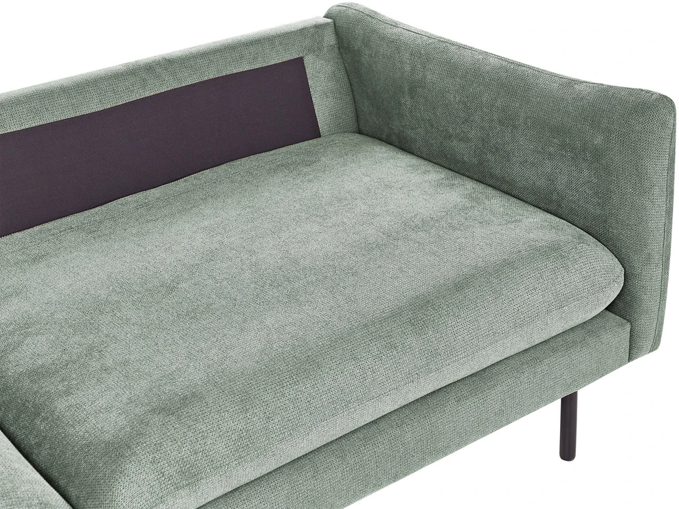 Beliani 4 vietų kampinė sofa VINTERBRO šviesiai žalia, dešininė