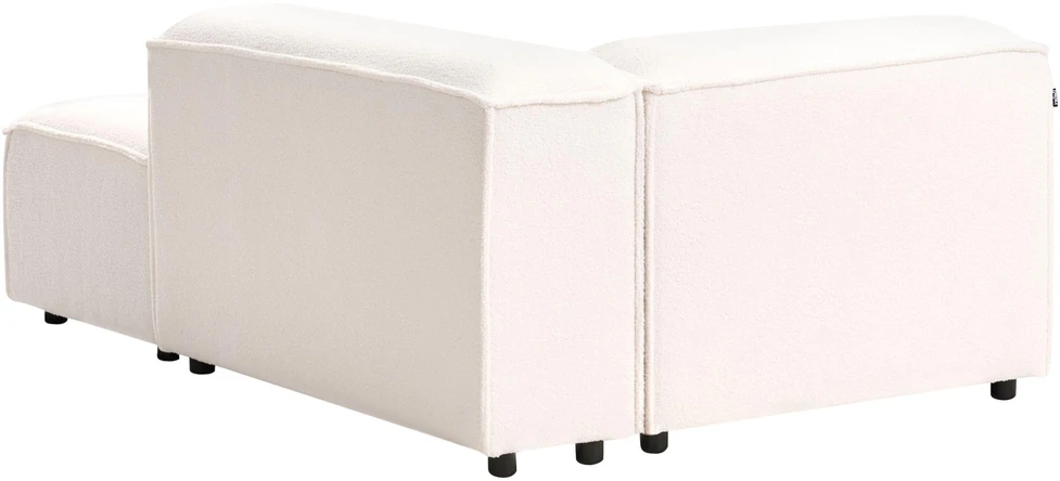 Beliani 4 vietų modulinė kampinė sofa ARDAL Boucle, balkšva, kairinė