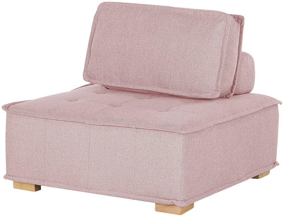 Beliani 4 vietų modulinė kampinė sofa TIBRO dešininė rožinė