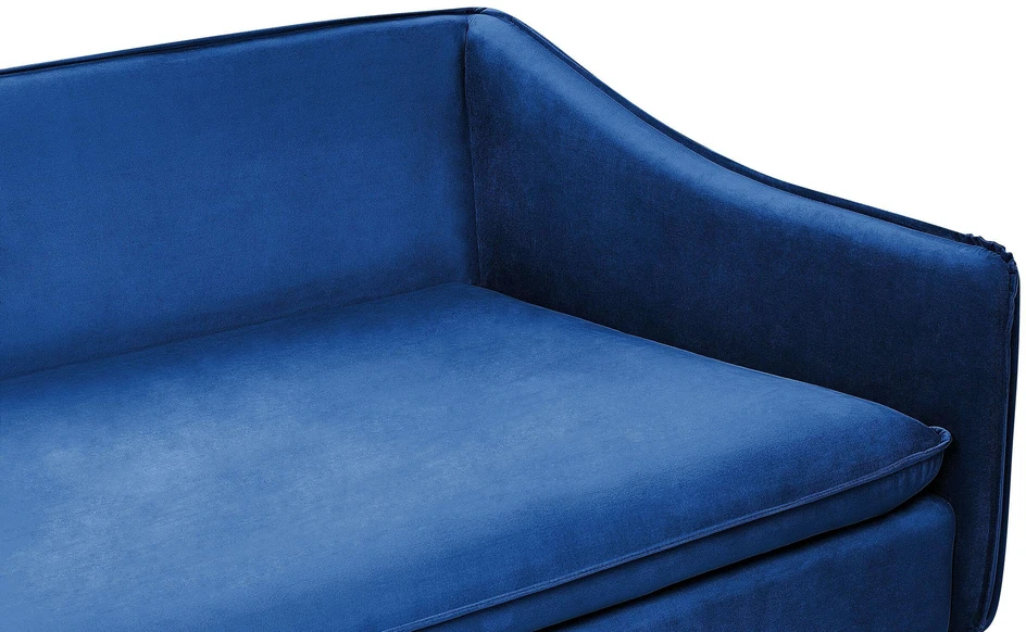 Beliani 4 vietų sofa AURE, aksominė, tamsiai mėlyna