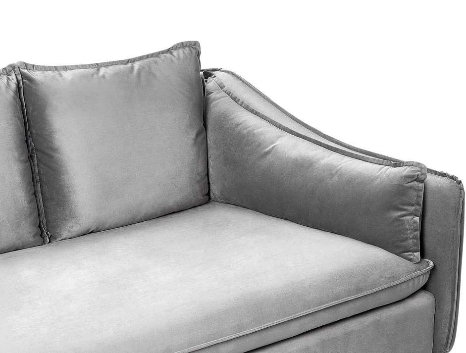Beliani 4 vietų sofa AURE Velūras, šviesiai pilka