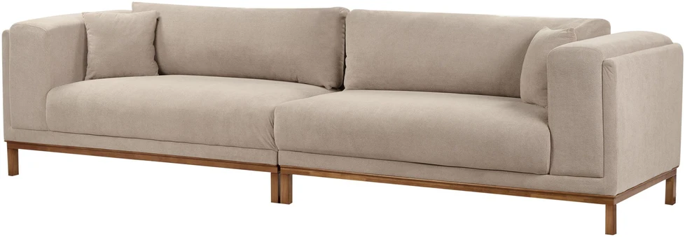 Beliani 4 vietų sofa VENG smėlio pilkos spalvos