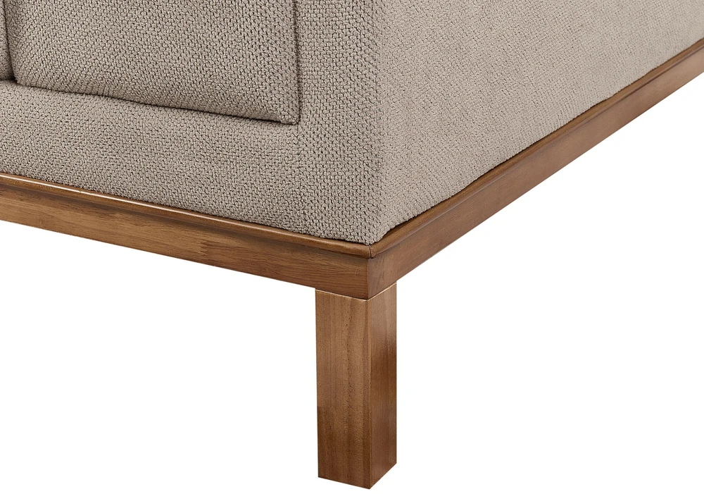 Beliani 4 vietų sofa VENG smėlio pilkos spalvos