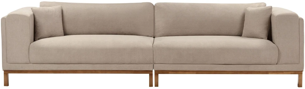 Beliani 4 vietų sofa VENG smėlio pilkos spalvos