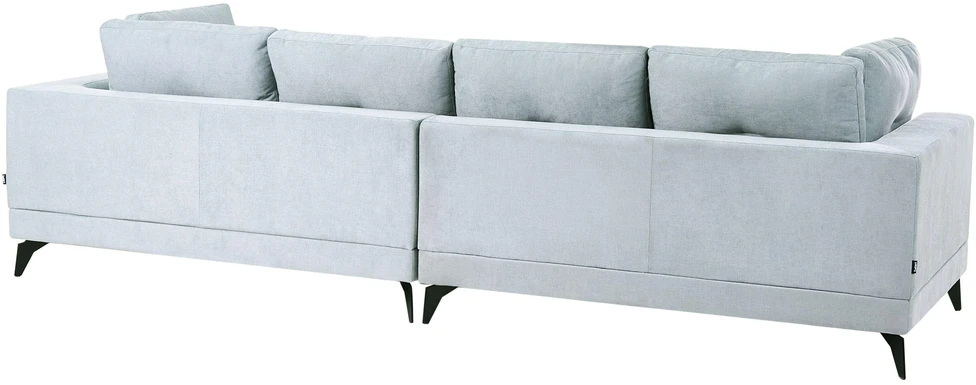Beliani 4 vietų sofa YURI sintetinio lino audinys, melsva