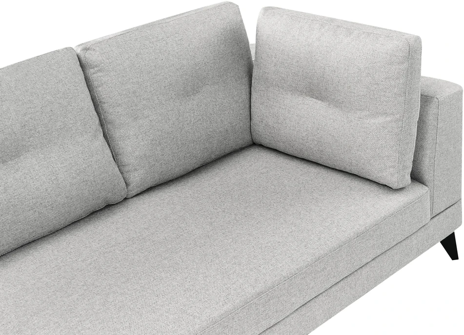 Beliani 4 vietų sofa YURI sintetinio lino pilka