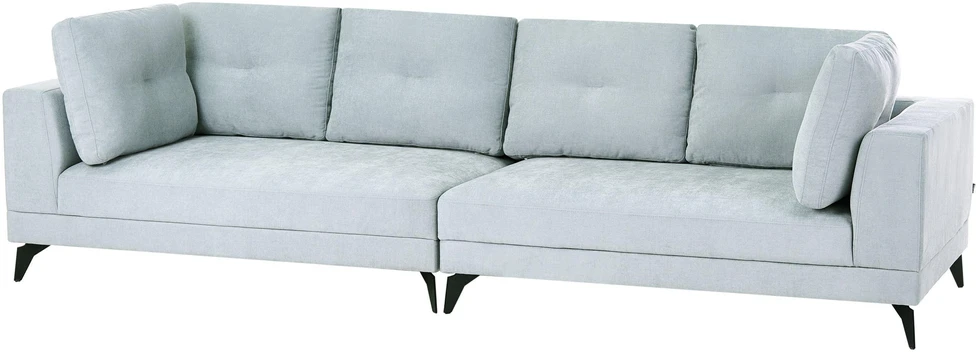 Beliani 4 vietų sofa YURI sintetinio lino audinys, melsva
