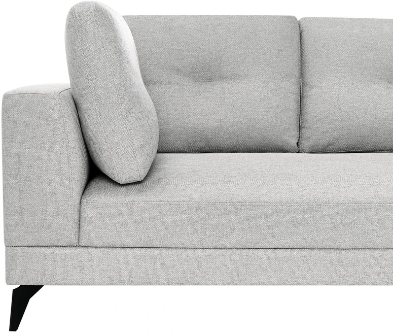 Beliani 4 vietų sofa YURI sintetinio lino pilka